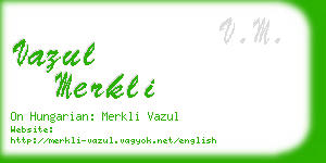 vazul merkli business card